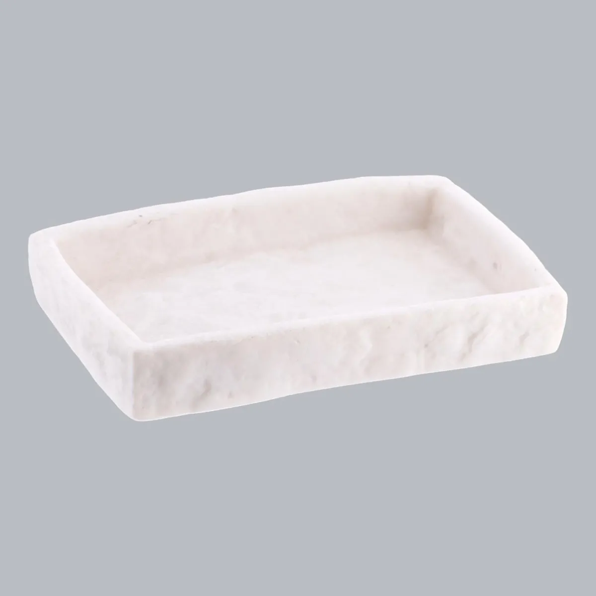 TENDANCE Set d'accessoires salle de bain Effet Pierre Blanc Best