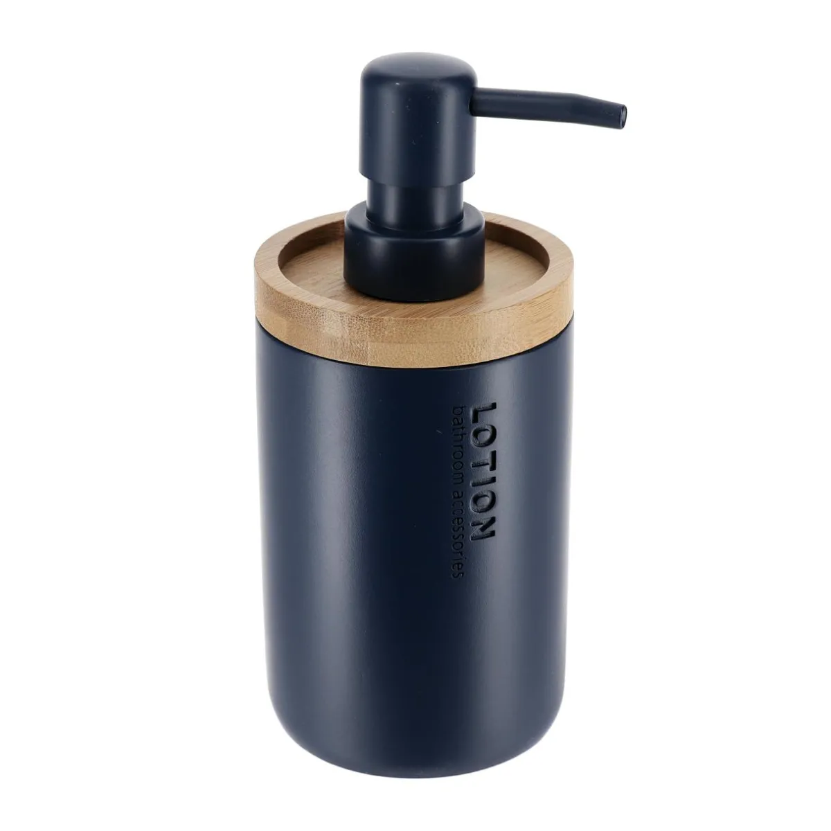TENDANCE Set d'accessoires salle de bain Purebamboo Bleu marine Best