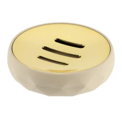 TENDANCE Set d'accessoires salle de bain Rubby Beige Best