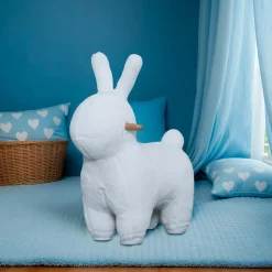 EMINZA Siège enfant flanelle (H63 cm) Lapin Blanc Hot