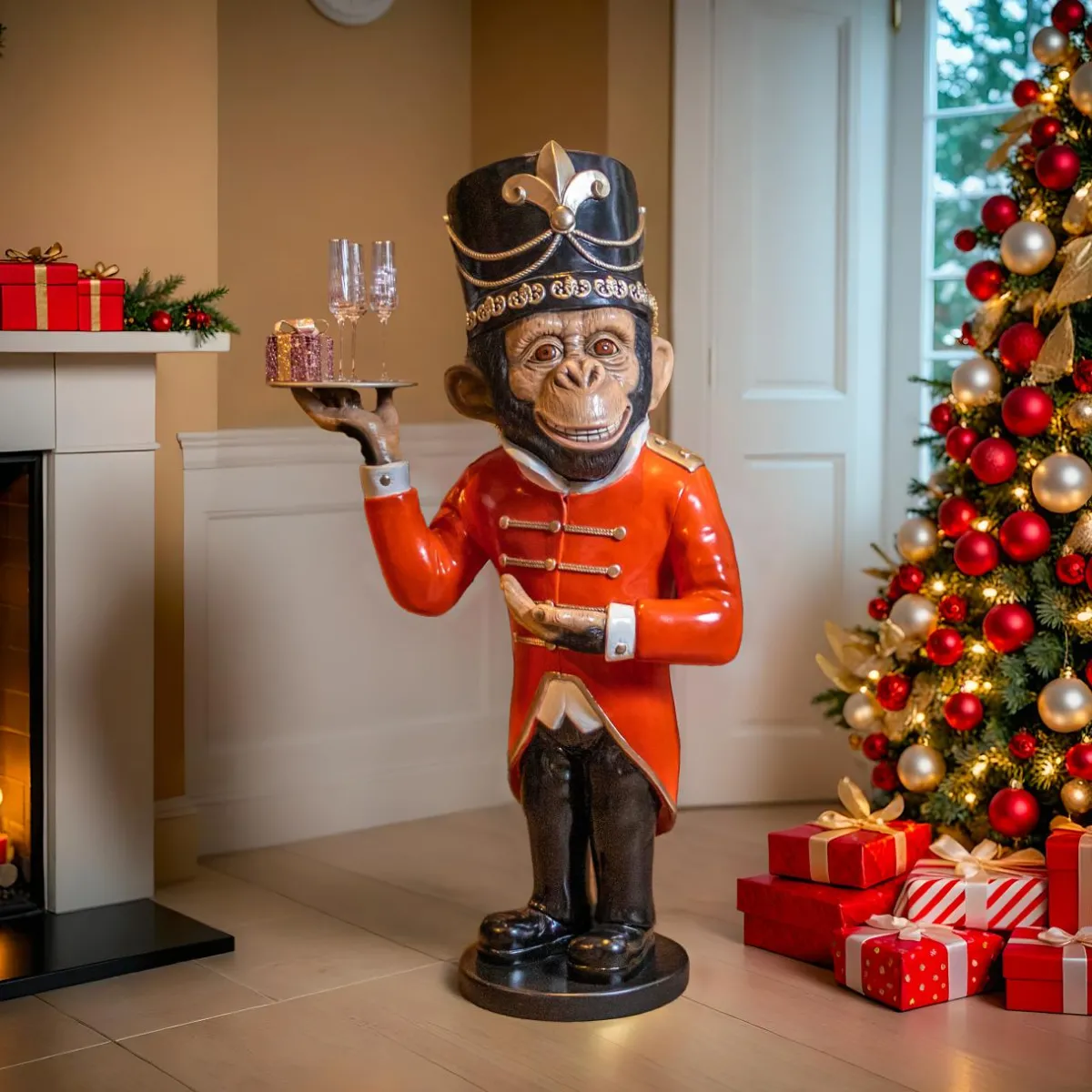 KAEMINGK Singe de Noël Géant (H152 cm) Wilhem à votre service Noir Sale