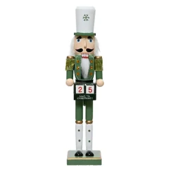 KAEMINGK Soldat Casse-noisette en bois (H38 cm) Henri et Calendrier Vert Outlet