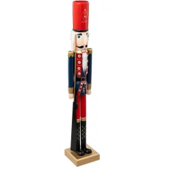 Feeric Lights & Christmas Soldat Casse-noisette en bois (H106 cm) Billy Bleu roi Rouge Sale