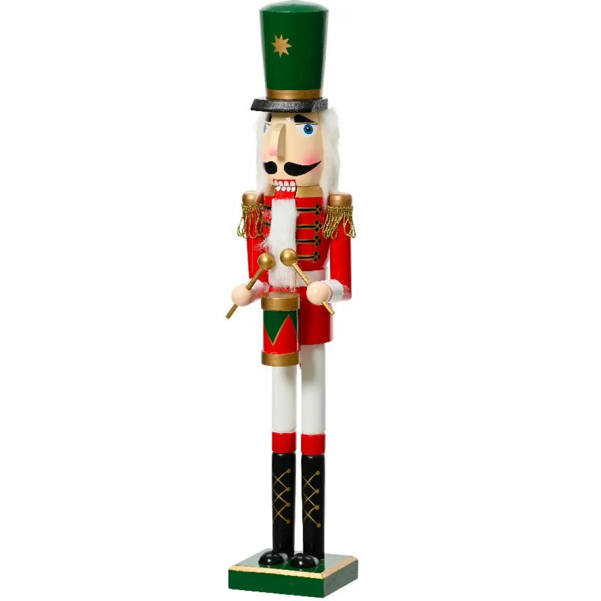 KAEMINGK Soldat Casse-noisette en bois (H50 cm) Gaby et son tambour Impérial Multicolore Hot