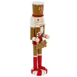 FEERIC LIGHTS Soldat Casse-noisette en bois (H38 cm) Pain d'épices Marron