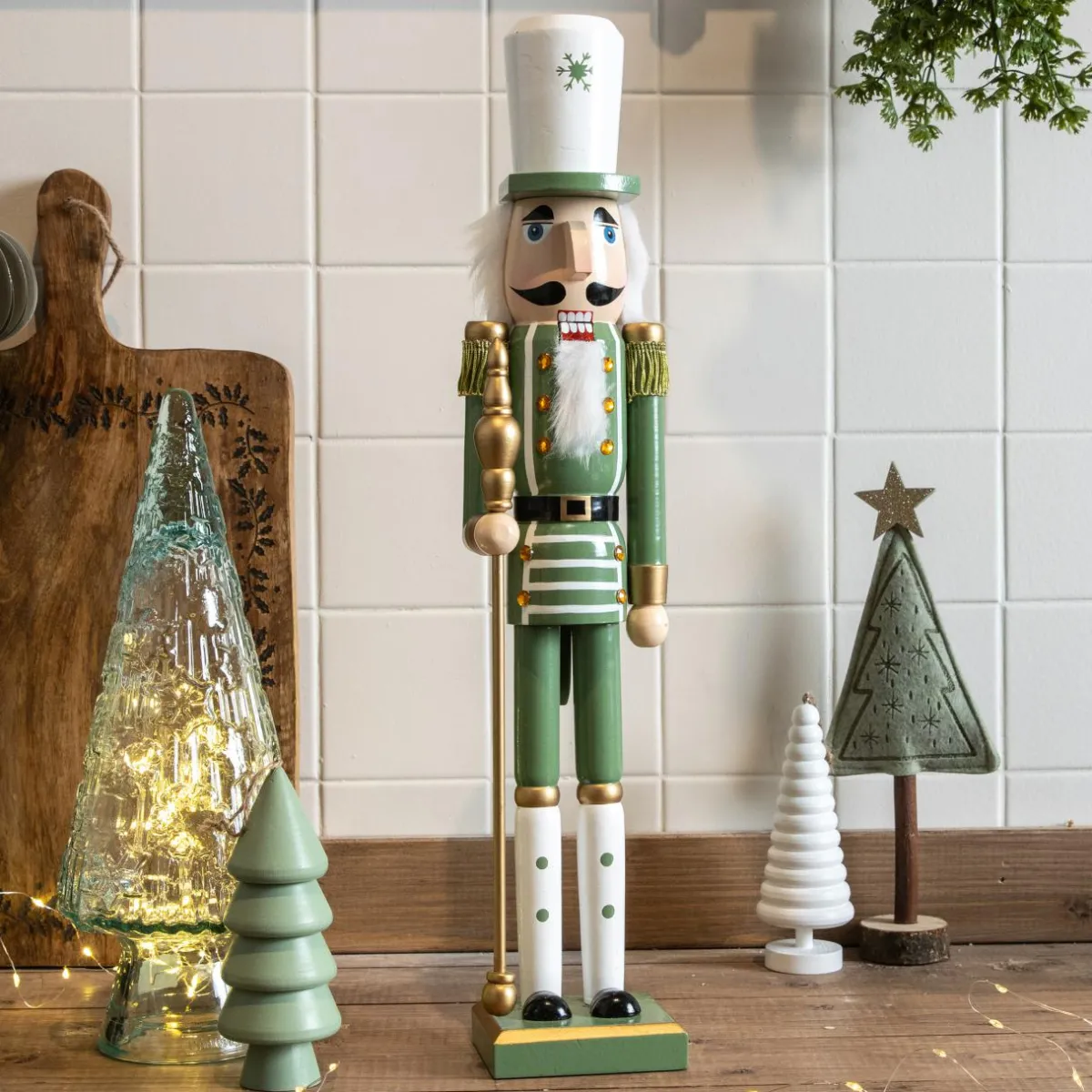 KAEMINGK Soldat Casse-noisette en bois (H50 cm) Viktor Vert Best