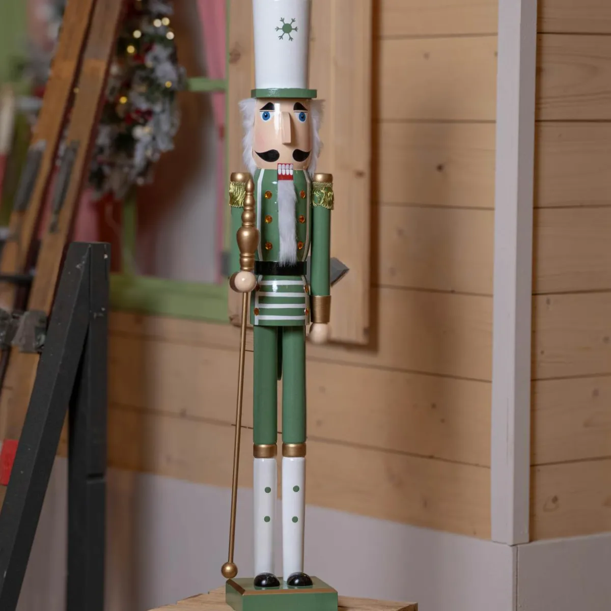 KAEMINGK Soldat Casse-noisette en bois (H92 cm) Viktor Vert Discount