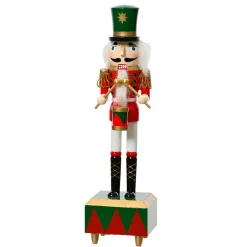 KAEMINGK Soldat Casse-noisette musical en bois (H30 cm) Gaby et son tambour Impérial Multicolore Discount