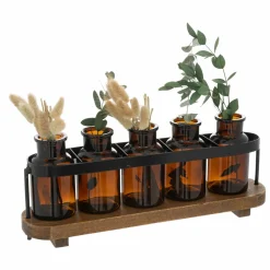 ATMOSPHERA Soliflores bois et métal Sophie Noir Hot