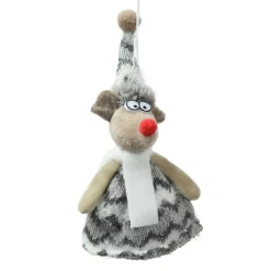 KAEMINGK Souris à suspendre (H15 cm) Pip écharpe douillette Gris Hot