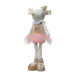 KAEMINGK Souris de Noël debout (H37 cm) Salomé Danseuse ballerine Pêche Rose Outlet