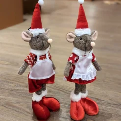 KAEMINGK Souris de Noël (H59 cm) Milo le cuisto Rouge Best