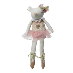 KAEMINGK Souris de Noël (H37 cm) Salomé Danseuse ballerine Pêche Rose Discount