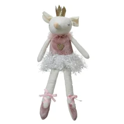 KAEMINGK Souris de Noël (H37 cm) Suzane Danseuse ballerine Rose Hot