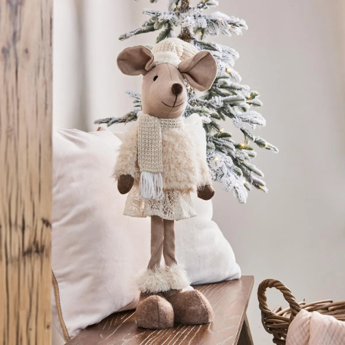 KAEMINGK Souris debout (H60 cm) Mazette douceur Beige Best