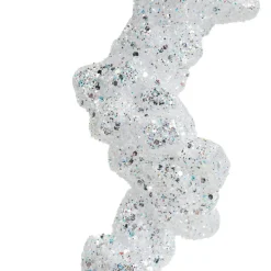 KAEMINGK Stalactite à suspendre (H25 cm) Glace pailleté Blanc New