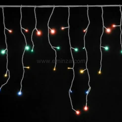KAEMINGK Stalactite lumineuse 7,50 m 175 LED câble transparent Multicolore