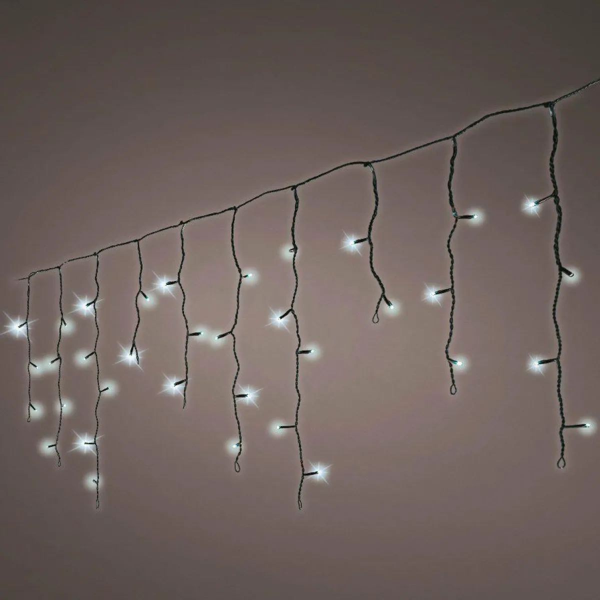 KAEMINGK Stalactite lumineuse 5 m 119 LED câble noir Stars Blanc froid Blanc Froid - câble noir Best