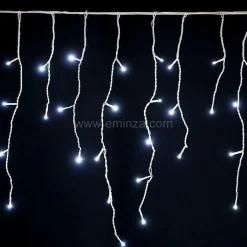 EMINZA Stalactite lumineuse 20 m 490 LED câble blanc Stars Blanc froid Blanc Froid - câble blanc