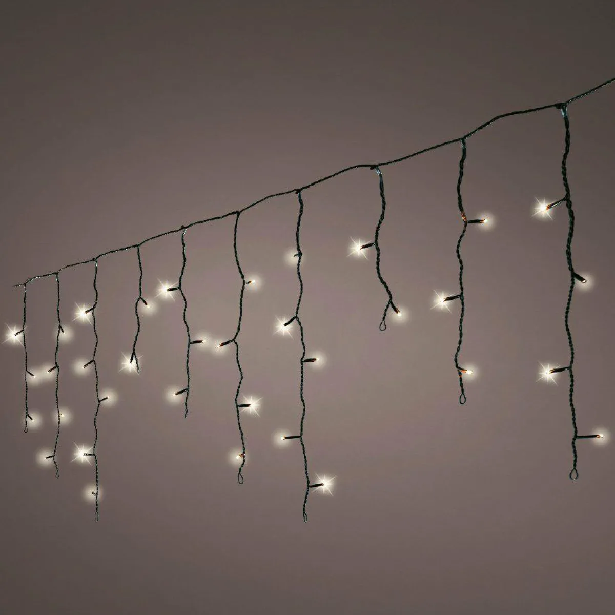 EMINZA Stalactite lumineuse 7,50 m 175 LED câble noir Blanc chaud Sale
