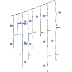 EMINZA Stalactite lumineuse 7,50 m 175 LED câble blanc Stars Bicolore Bleu et blanc froid Bicolore Bleu / Blanc froid - câble blanc Discount