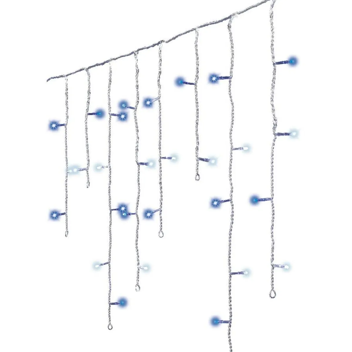 EMINZA Stalactite lumineuse 7,50 m 175 LED câble blanc Stars Bicolore Bleu et blanc froid Bicolore Bleu / Blanc froid - câble blanc Discount