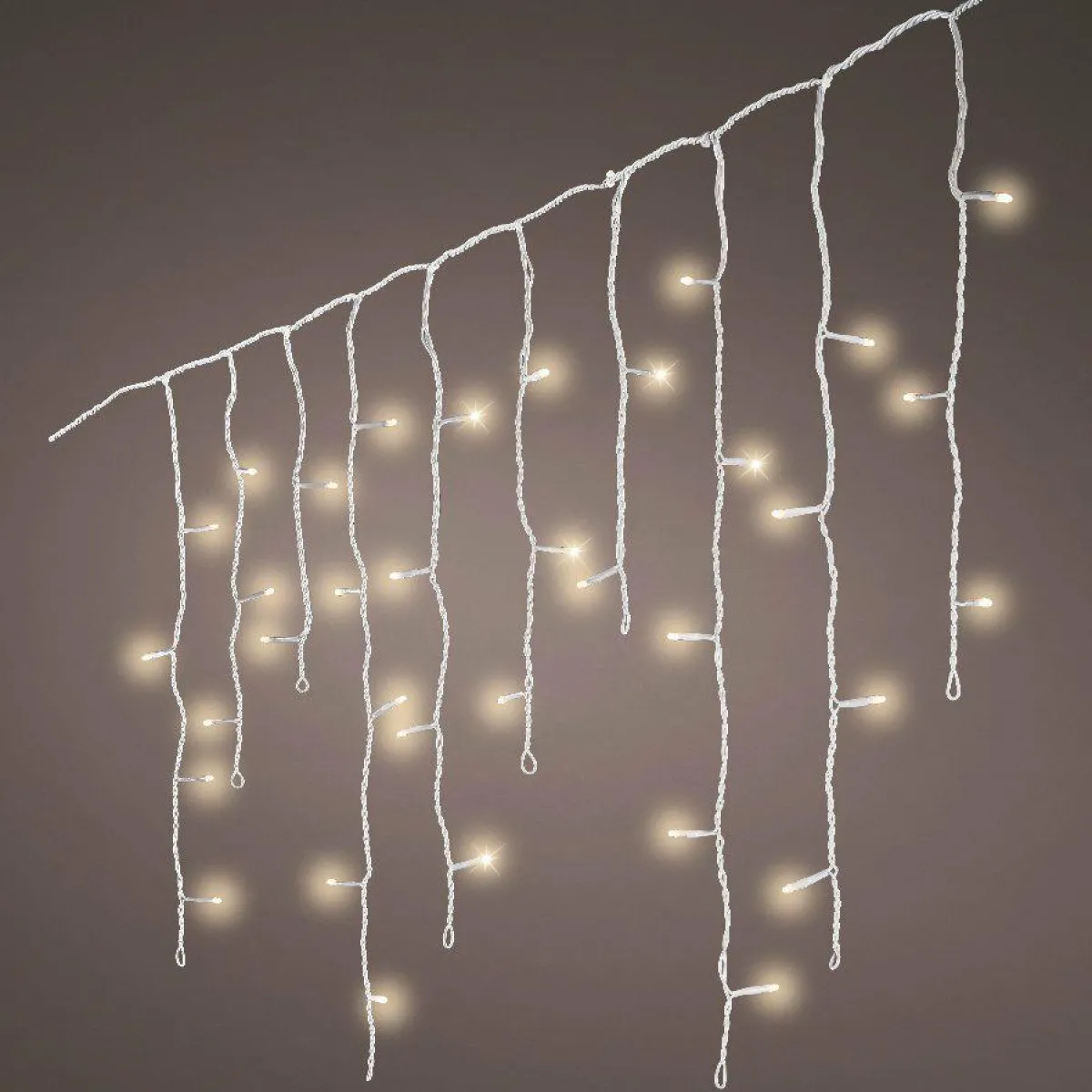 EMINZA Stalactite lumineuse 7,50 m 175 LED câble blanc Stars Blanc chaud Blanc Chaud - câble blanc