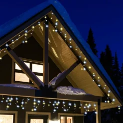 EMINZA Stalactite lumineuse 20 m 490 LED câble noir Stars Bicolore Blanc chaud et froid Bicolore Blanc chaud / Froid - câble noir Clearance