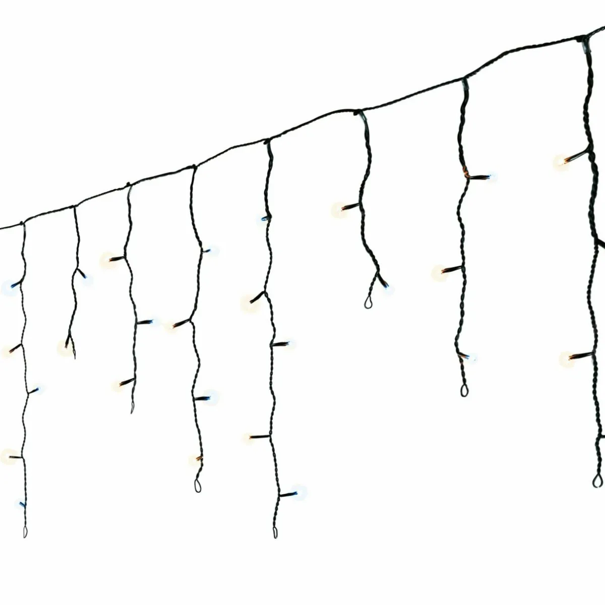 EMINZA Stalactite lumineuse 20 m 490 LED câble noir Stars Bicolore Blanc chaud et froid Bicolore Blanc chaud / Froid - câble noir Clearance