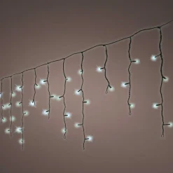 EMINZA Stalactite lumineuse 20 m 490 LED câble noir Stars Blanc froid Blanc Froid - câble noir Clearance