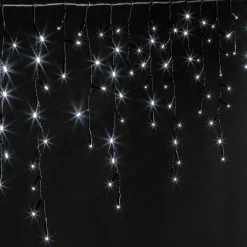 KAEMINGK Stalactite lumineuse 11 m 259 LED câble noir Stars Blanc froid Blanc Froid - câble noir Outlet