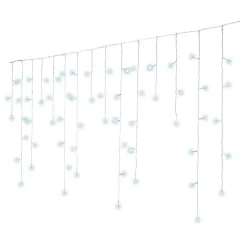 EMINZA Stalactite lumineuse 30 m 900 LED Stars Grande hauteur XL Timer Blanc froid Blanc Froid - câble blanc
