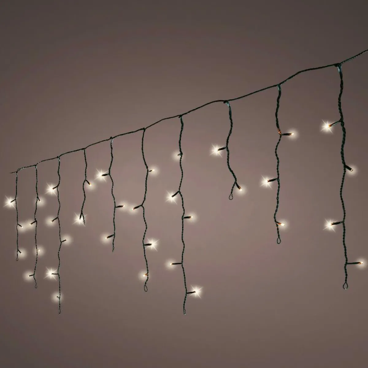 EMINZA Stalactite lumineuse 30 m 900 LED câble noir Stars Grande hauteur XL Timer Blanc Chaud Blanc Chaud - câble noir Online