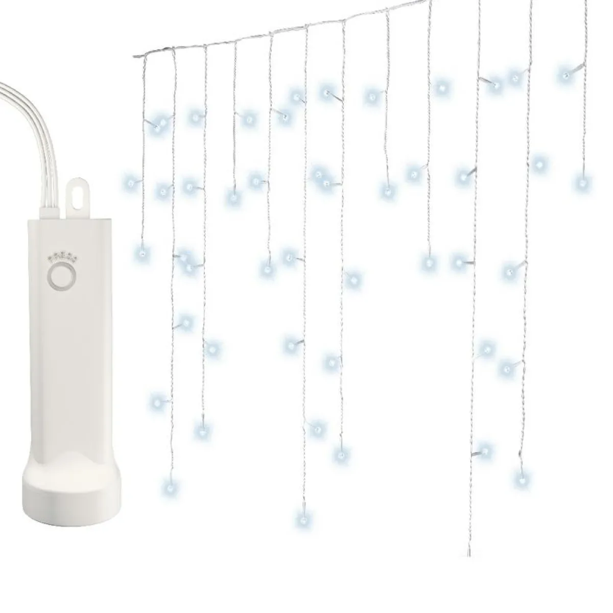 KAEMINGK Stalactite lumineuse à piles 14 m 384 LED câble blanc Durawise Blanc froid Discount
