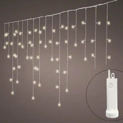 KAEMINGK Stalactite lumineuse à piles 7 m 192 LED Durawise Blanc chaud Discount