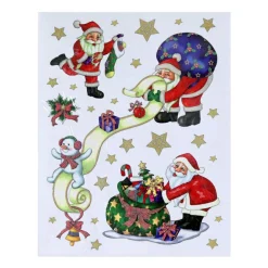 CHRISTMAS DREAM Stickers de Noël pour fenêtre Joyeux Papa Noël Multicolore Outlet