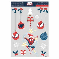 CHRISTMAS INSPIRATIONS Stickers pour fenêtre Disney Marvel Spiderman Gris Clearance
