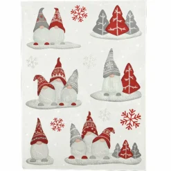 KAEMINGK Stickers vitrostatique Lutin de Noël Rouge