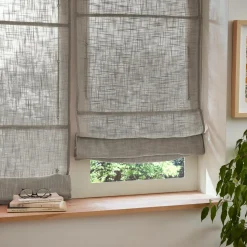 EMINZA Store bateau passe tringle (45 x 180 cm) Robin Taupe