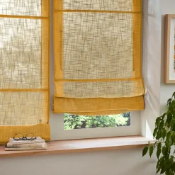EMINZA Store bateau passe-tringle (60 x 180 cm) Robin Jaune ocre Sale