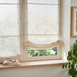 EMINZA Store bateau passe-tringle (60 x 180 cm) Luca Beige