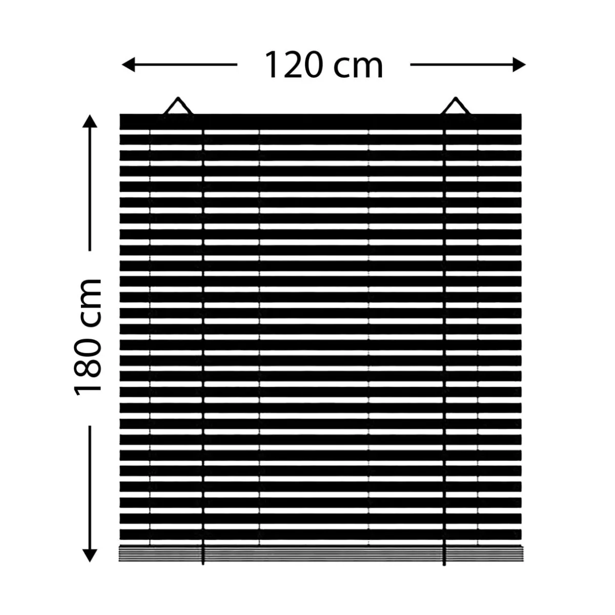 LUANCE Store enrouleur à baguettes (120 x 180 cm) Bambou Marron Hot