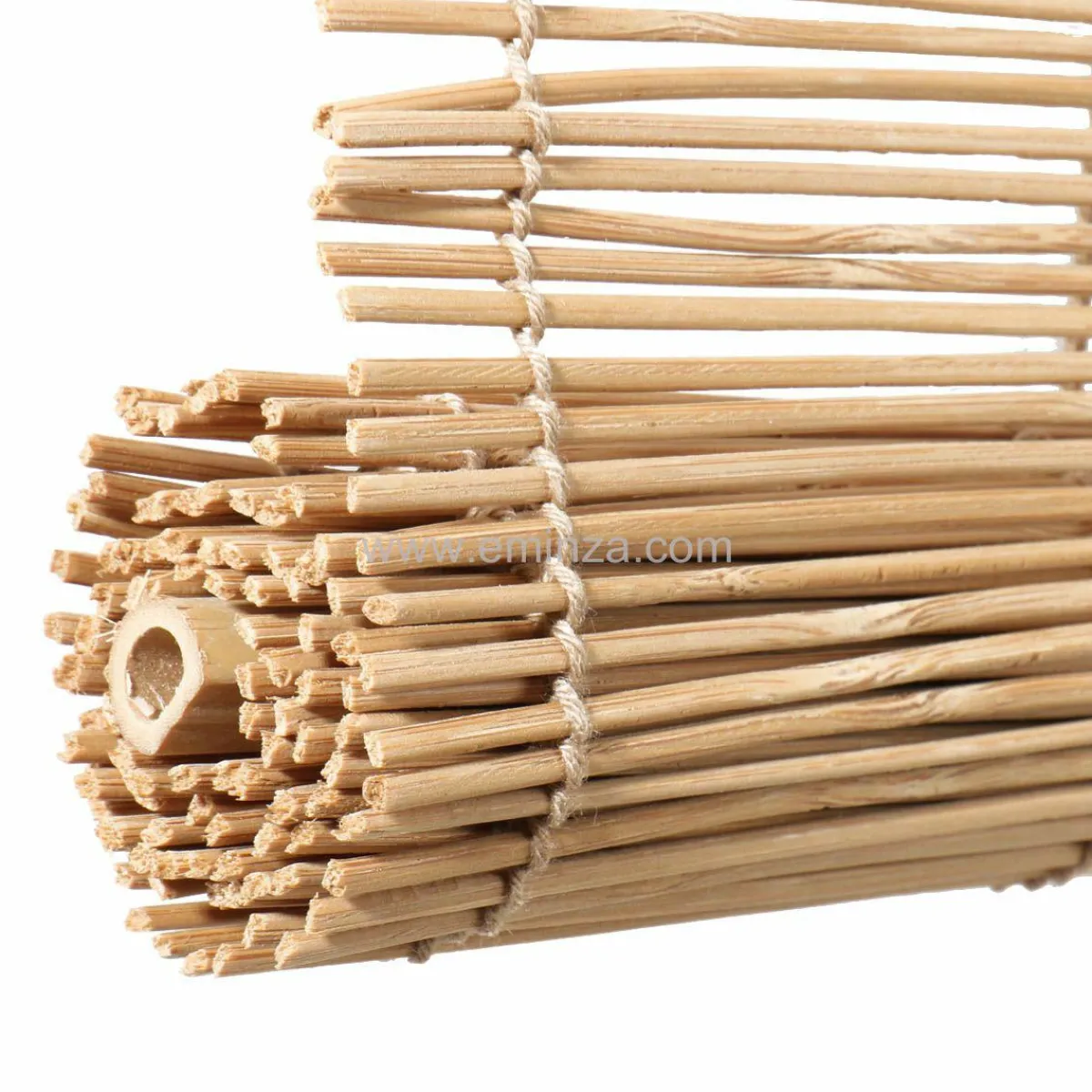 LUANCE Store enrouleur à baguettes (60 x 180 cm) Bambou Naturel Sable New