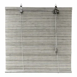 LUANCE Store enrouleur à lattes (90 x 180 cm) Bambou Gris clair et Gris foncé Online