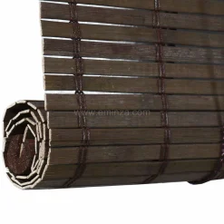 LUANCE Store enrouleur à lattes (40 x 130 cm) Bambou Chocolat Marron Discount