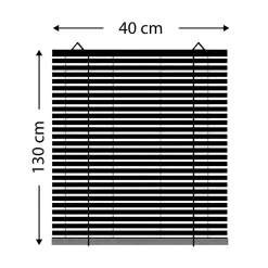 LUANCE Store enrouleur à lattes (40 x 130 cm) Bambou Chocolat Marron Discount