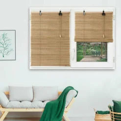 LUANCE Store enrouleur à lattes (90 x 180 cm) Bambou Beige