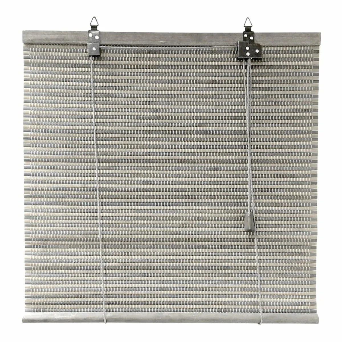 LUANCE Store enrouleur à lattes (120 x 180 cm) Bambou Gris clair et Gris foncé Discount