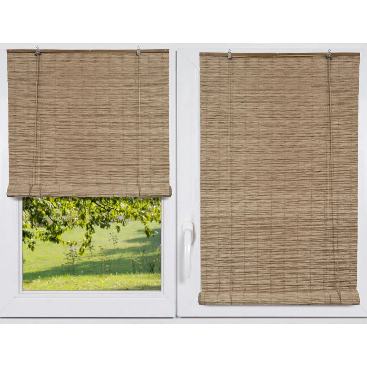 LUANCE Store enrouleur extérieur effet rotin (120 x 180 cm) Tanoa Beige Hot