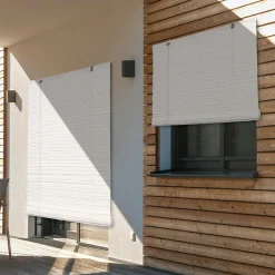 LUANCE Store enrouleur extérieur effet rotin (90 x 180 cm) Tanoa Blanc Clearance